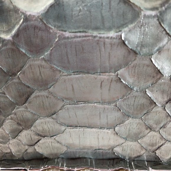 Judith Leiber Luiza Python Mother of Pearl Clutch - Picture 8 of 8